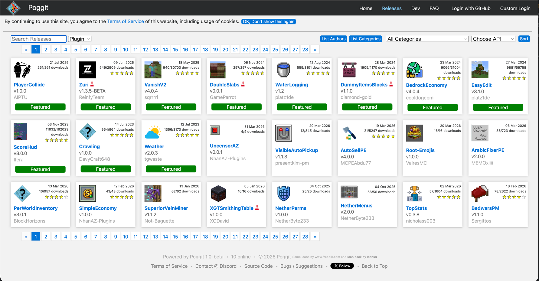 Poggitのトップページ